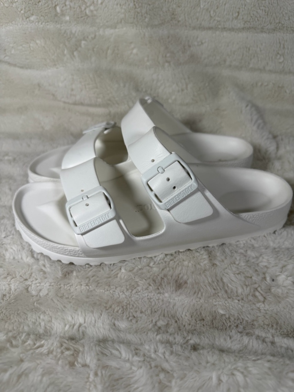 Birkenstock Arizona Essentials EVA White Slide Sandals Women's - Size 38 - US 7